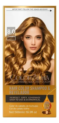Shampoo Color Tintura Rubio Dorado Cubre Canas 500ml