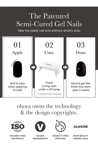 Tiras De Uñas De Gel Ohora Semi Curadas N Dreaming Con Acces