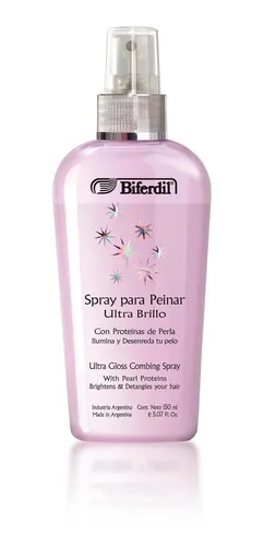 Biferdil Spray Peinar Ultra Brillo Proteínas De Perla 150 Ml