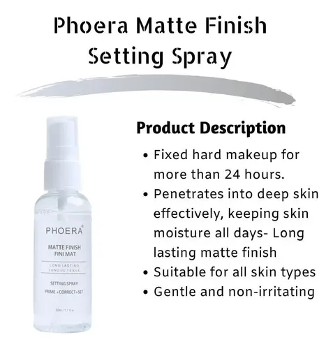 Spray Fijador Xl24hs Primer Maquillaje Efecto Mate Importado