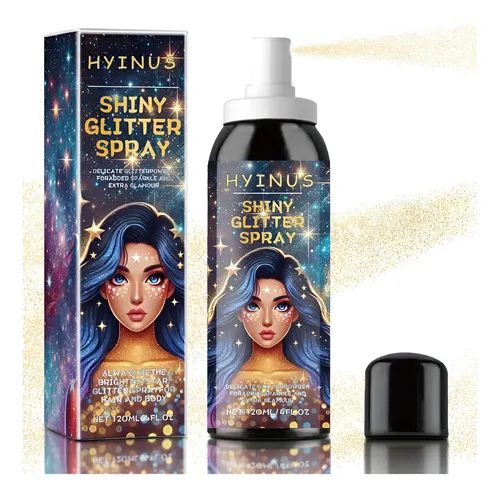 Spray Brillante Para Cuerpo Y Cabello Hyinus 120ml Oro