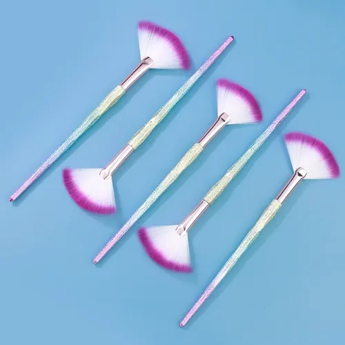 3 Pinceles Iluminadores Abanico Polvo Degradado
