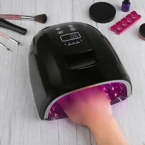 Lámpara Uv Led Uñas Recargable 90w Negra Profesional