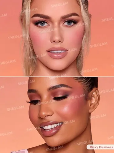 Sheglam Color Bloom Dayglow Liquid Blush Shimmer Finish Tono del maquillaje Risky Bussines
