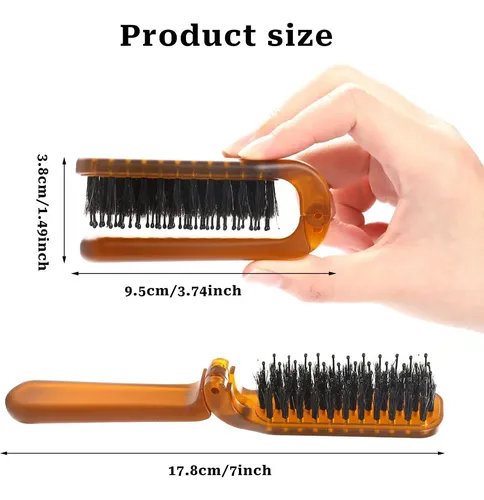 Cepillo De Cabello Plegable Sliverdew Mini 17.8×2.5cm Para