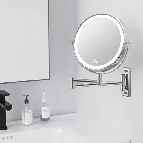 Espejo De Maquillaje Lansi 1x/20x Montado En Pared Con Luces