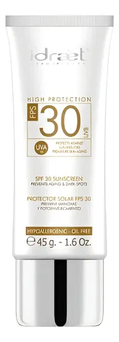 Protector Solar Fps 30 Facial En Crema No Graso 45g Idraet