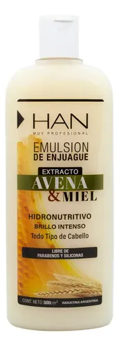Acondicionador Han Avena Y Miel 500ml Apto Método Curly
