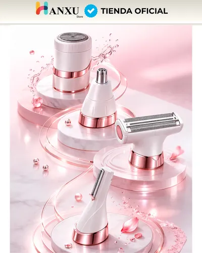 Depiladora 4 En 1 Usb Mujer Afeita Cuerpo, Rostro, Axilas