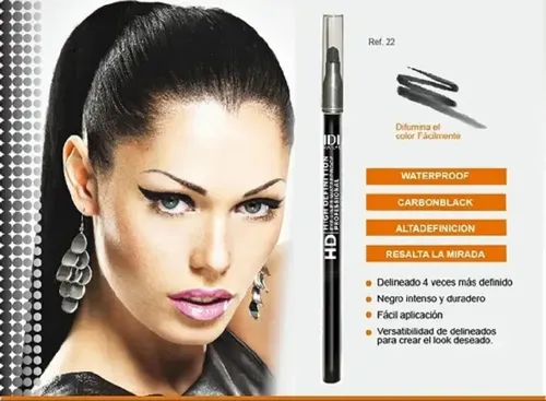 Idi Make Up Lápiz Delineador Negro Larga Duración
