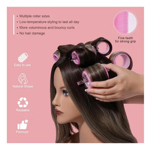Ikoco Juego De Rulos Para El Cabello, 4 Tamaños Y 12 Clips