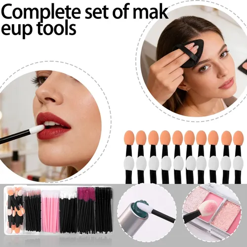 Kit 300 Aplicadores Descartables Para Maquillaje Ojos
