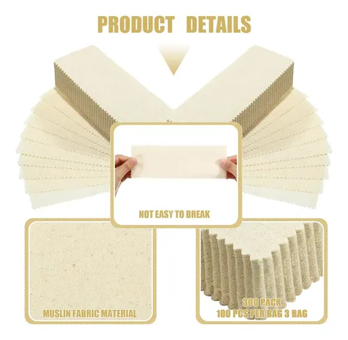 Depilador De Muselina Natural Wax Strips Loopeer, 300 Unidad