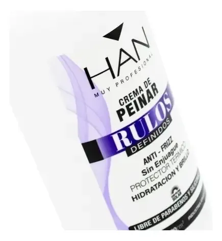 Han Rulos Definidos Crema De Peinar Protector Térmico 500ml