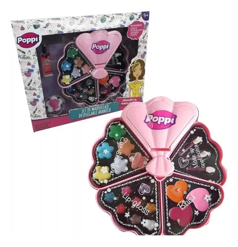 Set De Maquillaje Desplegable Abanico Poppi