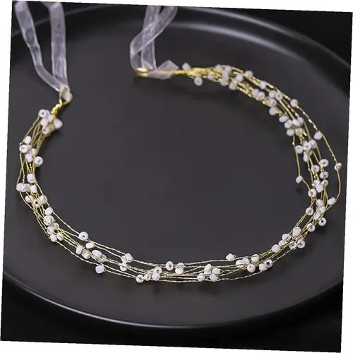 Hand-woven Pearl Bridal Headband Hair Accessories For