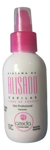 Alisado Capilar Azeda Cabello Sin Formol Liso Lacio X120ml