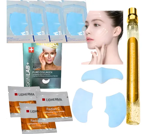 Kit Parches Colágeno Para Mes Suero Crema Parche Ojeras