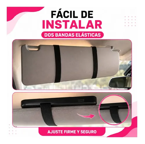 Espejo Luz Led Maquillaje Para Visera Parasol De Auto Usb
