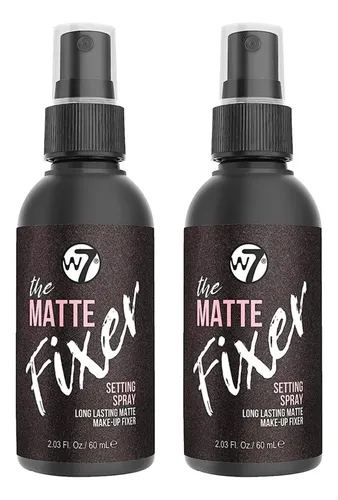 Spray Fijador De Maquillaje W7 Con Acabado Mate, 2 X 60 Ml