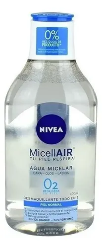 Nivea Agua Micelar Refrescante Cara-ojos-labios 400ml