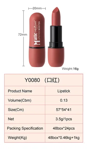 Maquillaje Lápiz Labial Niebla Cara Mate Sin Perder Color 02