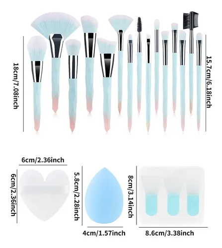 Set De 24 Brochas De Maquillaje Y Limpieza Facial