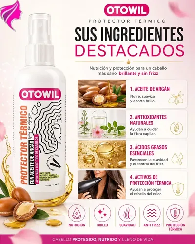 Protector Termico En Spray + Aceite Argan Anti-frizz X180ml