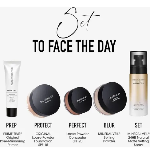 Base En Polvo Con Spray Fijador Mineral Clear Spf 15