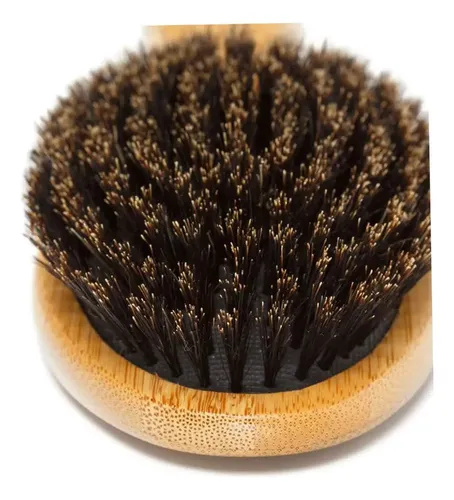 Cepillo De Cabello De Cerdas Naturales Con Mango De Bambú,