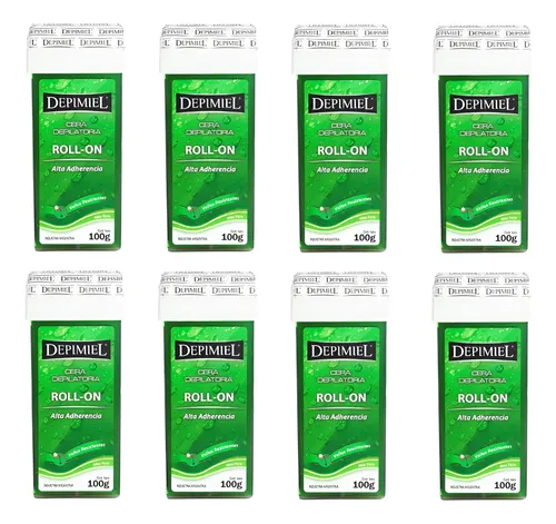 Cera Depilatoria Roll On Descartable Aloe Vera Depimiel X8
