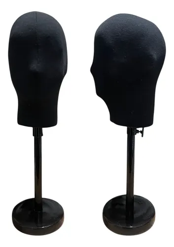 Cabeza Maniqui Porta Gorras Anteojos Pelucas Base Regulable