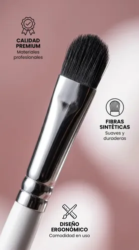Pincel De Maquillaje Detalle Ojos Delineado Melody Scher Blanco