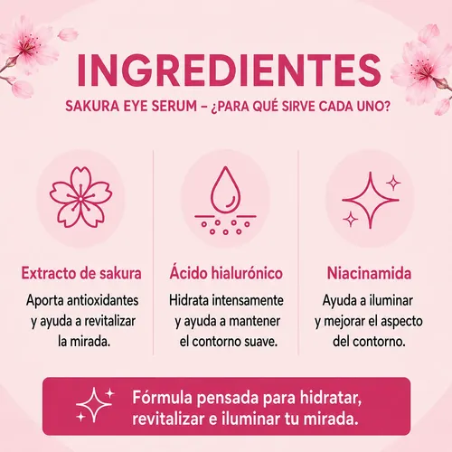 Serum Contorno De Ojos Roll On Sakura Mely Ojeras Bolsas 15m