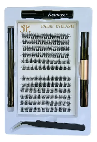 Kit Completo Extensione Pestañas Racimos Adhesivo Removedor