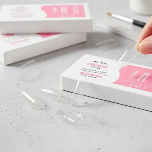 Tips Soft Gel Coffin Paris Night X500 En Caja Transparente
