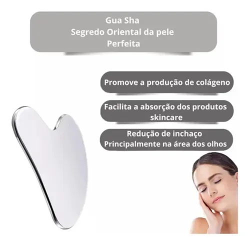 Piedra Gua Sha De Acero Inoxidable For Masaje Facial,