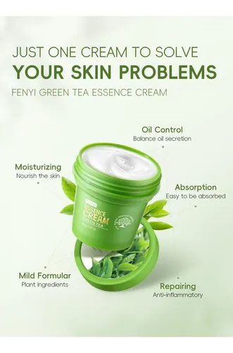 Fenyi Green Tea Essence Cream – Reparación De Acné 40g