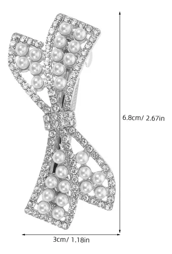 2 Pinzas Para El Pelo Con Diamantes De Imitación: Broches Br