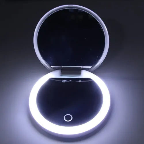 Espejo Uv Prueba Protector Solar Con Luz Led 2x Aumentos