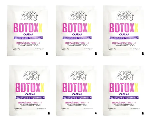 Kit X6 Sobre 20g Mary Bosques Botoxx Capilar Reestructurante