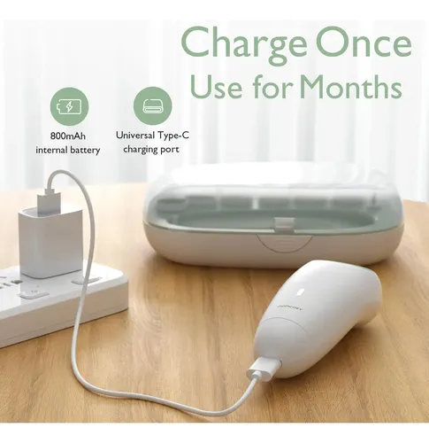 Lima De Uñas Eléctrica Para Bebés Momcozy Con Luz Nocturna Verde