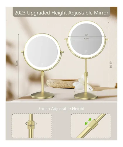 Espejo De Maquillaje Miroamz De 8 Luces Con Aumento De 1x/10