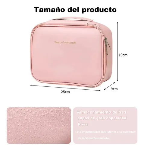 .1pcs Neceser Cosmetiquera Viaje Multicapa Gran Capacidad