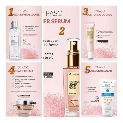 Avon Anew Power Crema Facial Protinol X10 50g Piel Renovada