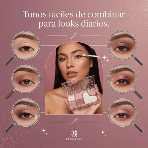 Debby Rose Eyeshadows Sombra De Ojos De 6 Colores