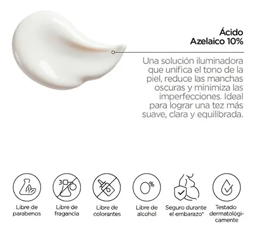 Solución Iluminadora Just Ácido Azelaico 10% X30ml Revox