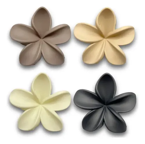 Set Pack Broches Hebillas Ganchos De Pelo Flor Hawái Mate X4 Flor Hawái Mate