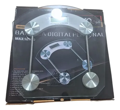 Balanza Digital Personal De Vidrio 180 Kg.
