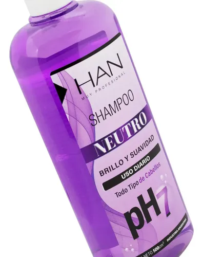 Han Shampoo Neutro Brillo Y Suavidad Ph7 Limpieza Delicada